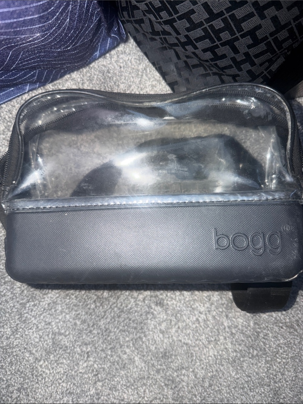 Bogg Clear Top Black Bottom Travel Bag